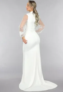 Aansluitende Trouwjurk met Chiffon Mouwen