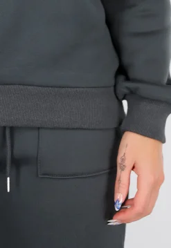Antracietgrijs Joggingpak met Capuchon en Trekkoord