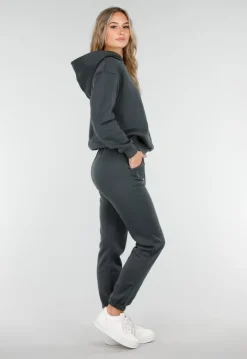 Antracietgrijs Joggingpak met Capuchon en Trekkoord