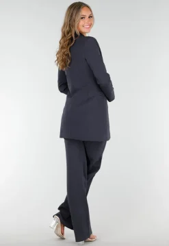 Antraciet Halflange Stretch Blazer