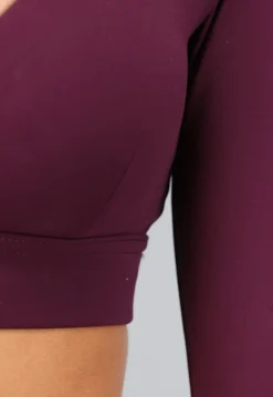 Aubergine Longsleeve stretch Sporttop