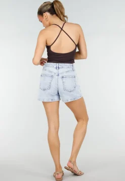 Aubergine Sport Crop Top met Kruisbandjes en Pads
