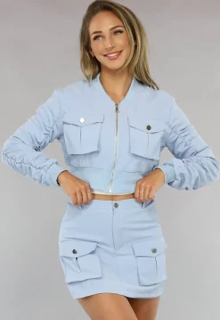 Baby Blauwe Co Ord Set met Skort