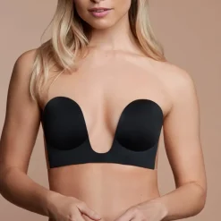 Backless U-Style Push-Up Bra Zwart