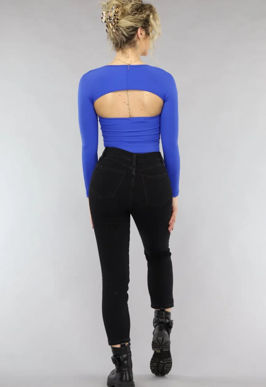 Bandeau Top met Bolero in Kobalt Blauw