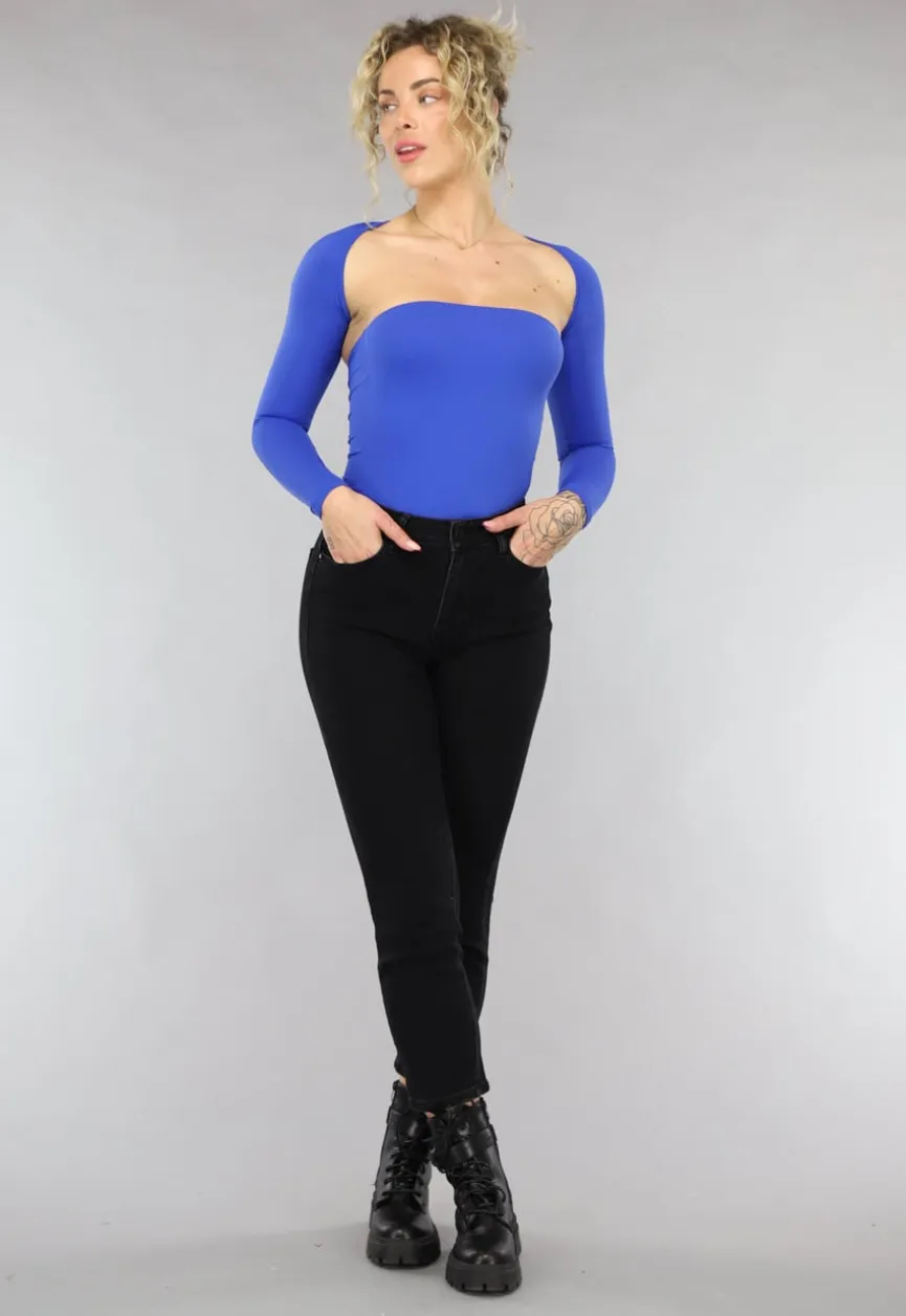 Bandeau Top met Bolero in Kobalt Blauw