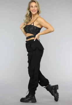 Bandeau Top met Reflecterende Print