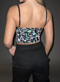 Bandeau Top met Reflecterende Print