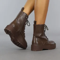 Basic Bruine Veterlaarsjes met Ritssluiting