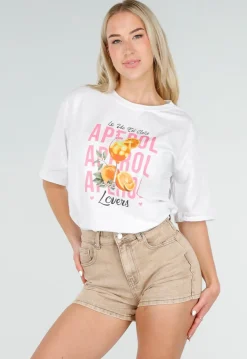 Beige Denim Short met Lichte Stretch en Steekzakken