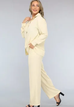 Beige Flowy Co Ord Set