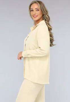 Beige Flowy Co Ord Set