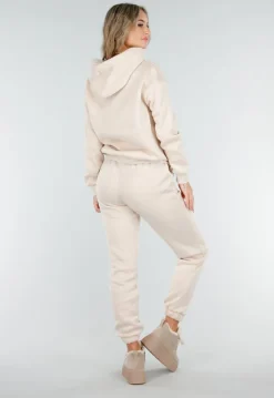 Beige Joggingpak met Hoodie