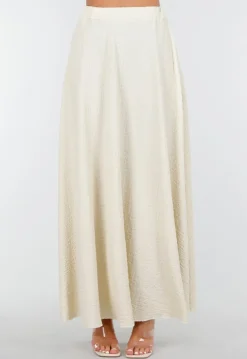 Beige Maxi Halter Set met Geknoopte Top