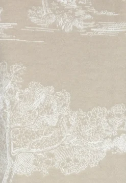 Beige Omslag Sjaal met Print