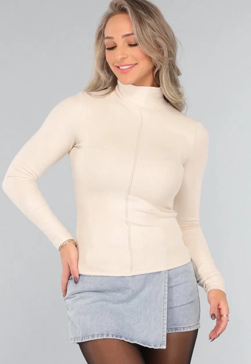 Beige Ribstof Coltrui