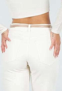 Beige Riem met Gouden Detail