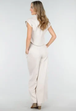 Beige Suède Look Cowboylaarzen met Blokhak