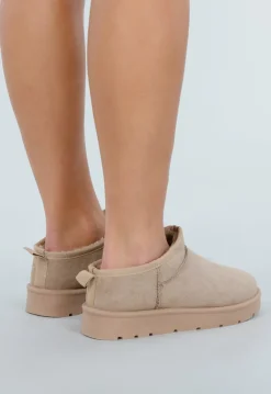 Beige Suède Look Lage Boots