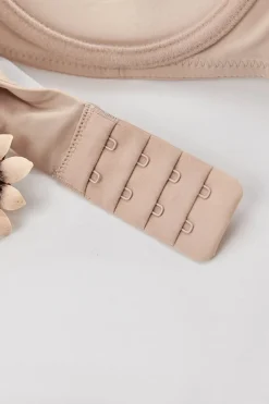 Beige T-Shirt BH met Kruisbare Bandjes