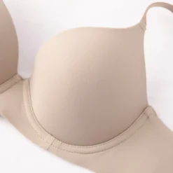 Beige T-Shirt BH met Kruisbare Bandjes