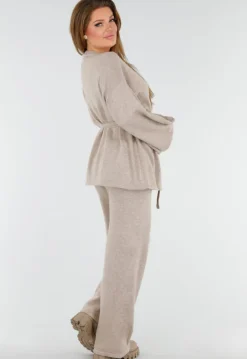 Beige Veterlaarzen met Grove Zool en Rits