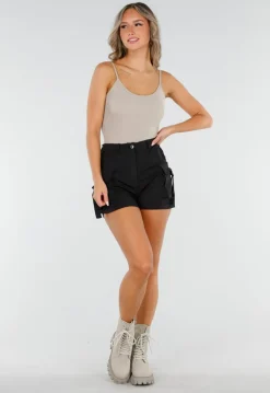 Beige Veterlaarzen met Grove Zool en Ritssluiting