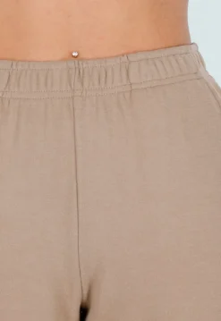 Beige Zachte Stretch Broek met Rechte Pijpen