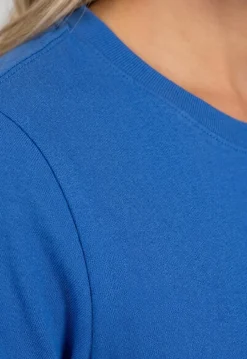 Blauw Basic T-Shirt met Lichte Stretch