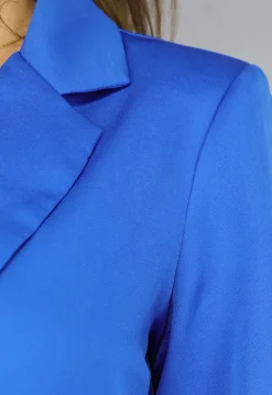 Blauwe Blazer Set met Rokje