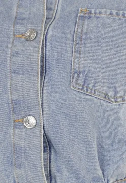 Blauwe Denim Playsuit met Stretch Taille