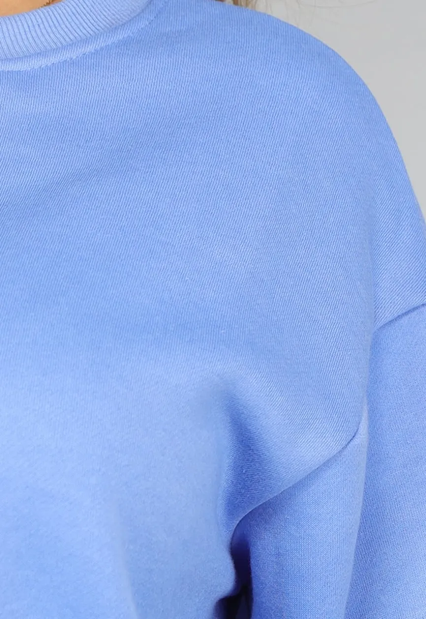 Blauwe Fleece Two Piece met Short