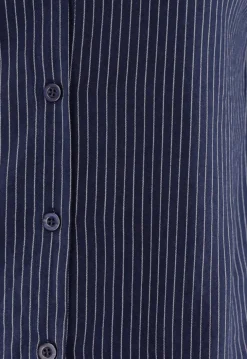Blauwe Gestreepte Blouse met St. Tropez Borduursel Achterop