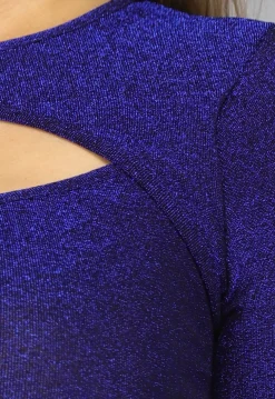 Blauwe Glitter Body met Cutout