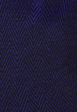Blauwe Glitter Top met Kleine Col