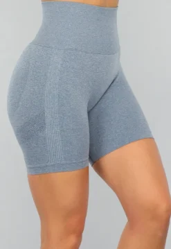 Blauwe Korte Sport Short met Scrunch