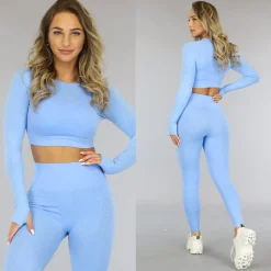 Blauwe Longsleeve Unpadded Sporttop