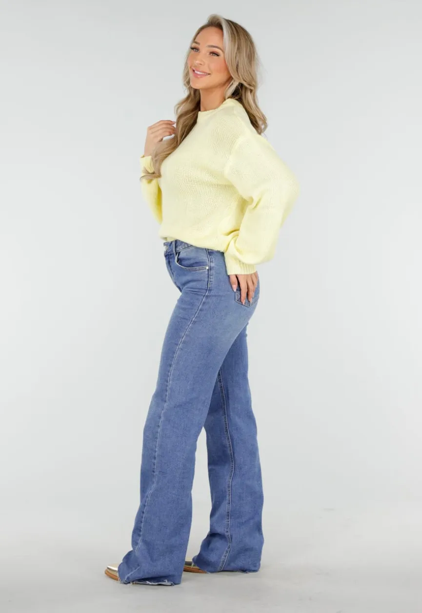 Blauwe Tall Straight Leg Stretch Jeans met Rechte Pijpen