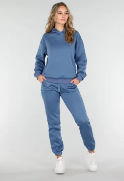 Blauw Joggingpak met Capuchon en Trekkoord