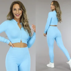 Blauw Longsleeve Sportvestje van Ribstof