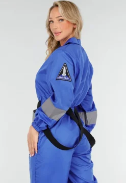 Blauw NASA Astronaut Kostuum met Patches en Reflecterende Strepen