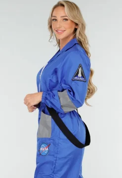 Blauw NASA Astronaut Kostuum met Patches en Reflecterende Strepen