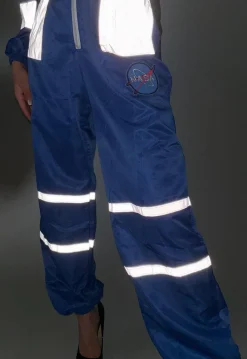 Blauw NASA Astronaut Kostuum met Patches en Reflecterende Strepen