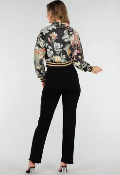 Bloemenprint Cropped Bomber Jack