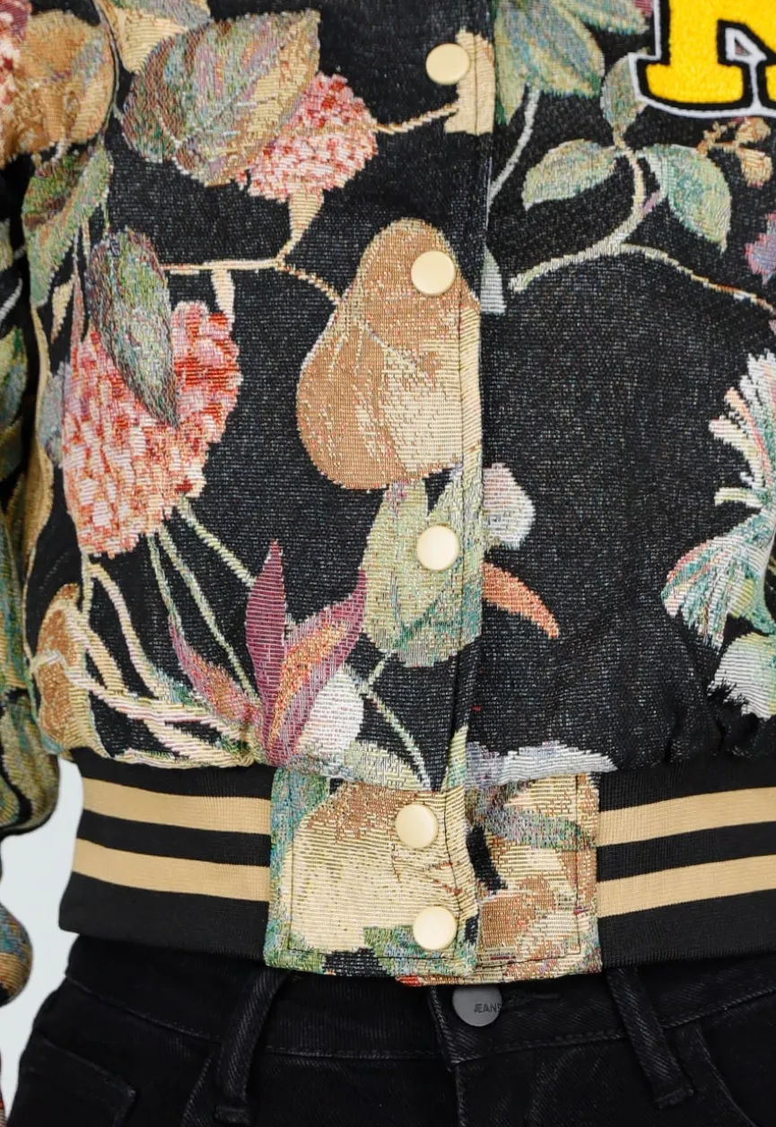 Bloemenprint Cropped Bomber Jack