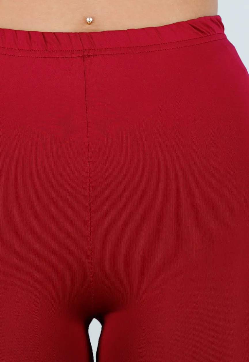 Bordeaux High Waist Short Legging