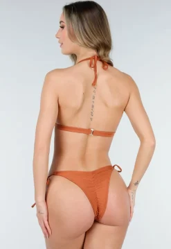 Bronzen Brazilian Verstelbare Strik Bikini Broekje