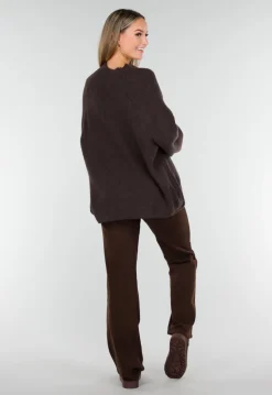 Bruine Instappers met Suede Look en Stevige Zool