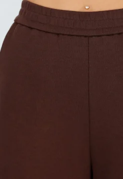 Bruine Lounge Broek met Wijde Pijpen