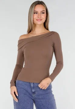 Bruine One Shoulder Stretch Top